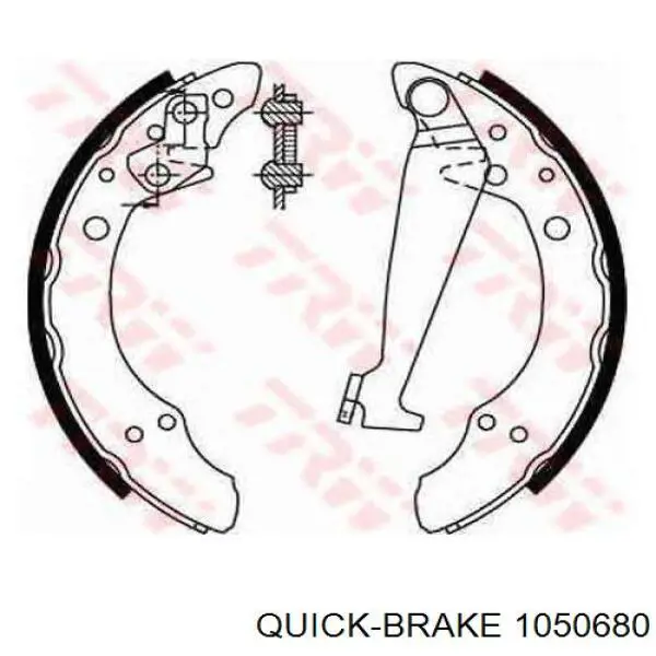 1050680 Quick Brake Комплект монтажный задних барабанных колодок