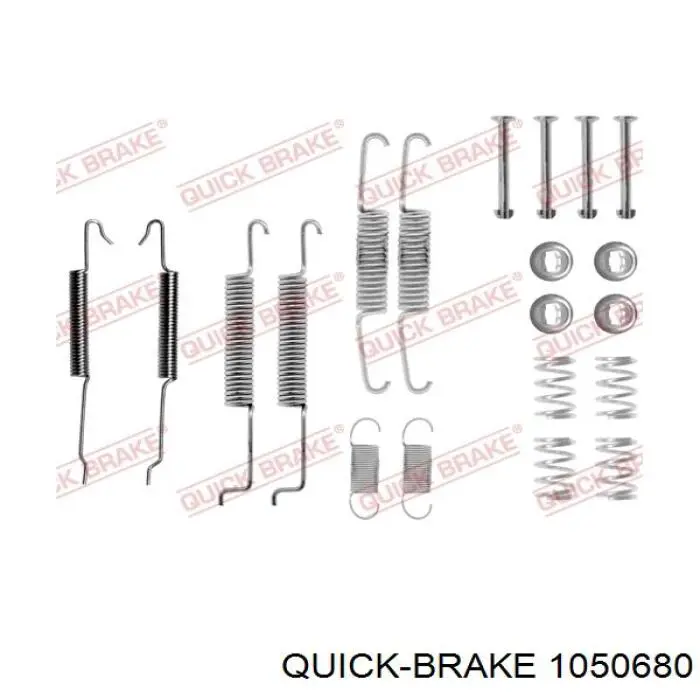105-0680 Quick Brake монтажный комплект задних барабанных колодок