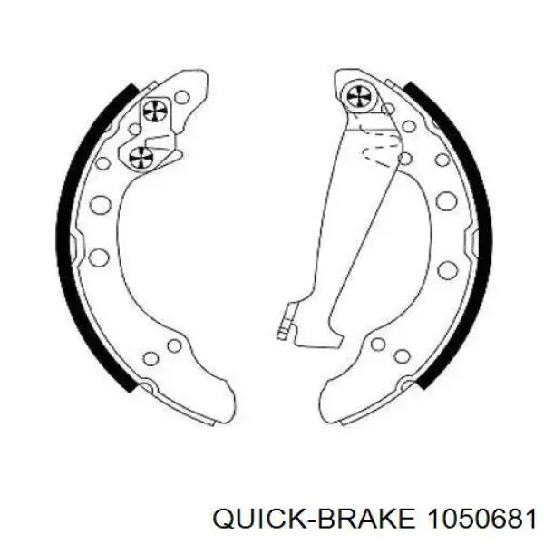 Монтажный комплект задних барабанных колодок Quick Brake 1050681