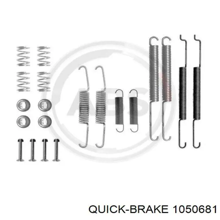 105-0681 Quick Brake kit de montagem das sapatas traseiras de tambor