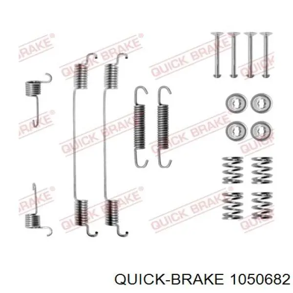 Монтажный комплект задних барабанных колодок 1050682 Quick Brake