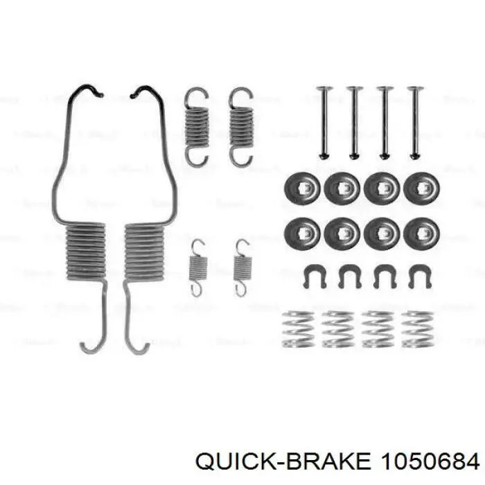 Купить 1050684 Quick Brake Монтажный комплект задних барабанных колодок