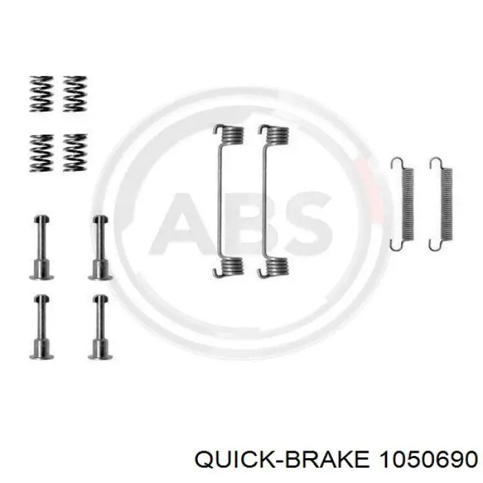 1050690 Quick Brake kit de montagem das sapatas traseiras de tambor