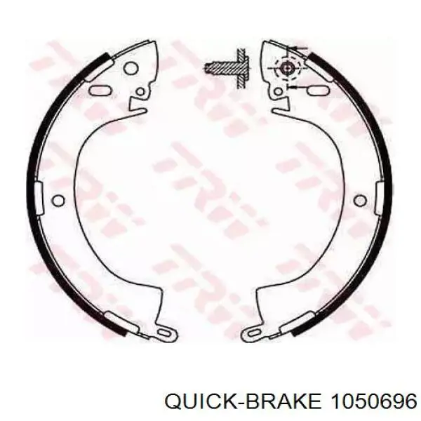 1050696 Quick Brake Комплект монтажный задних барабанных колодок
