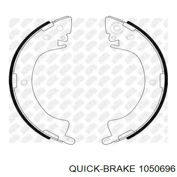 Установочный комплект задних барабанных колодок Quick Brake 1050696 цена, от 16.76 USD