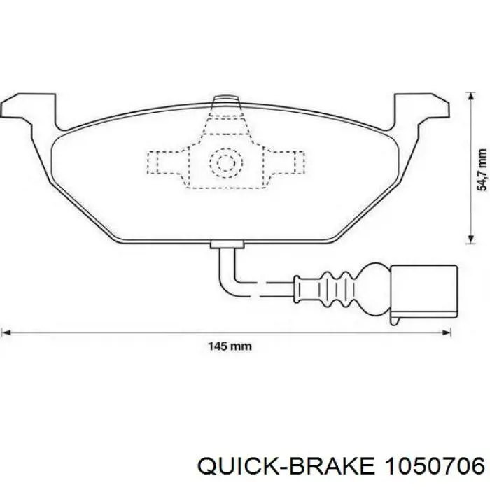 Монтажный комплект задних барабанных колодок 1050706 Quick Brake