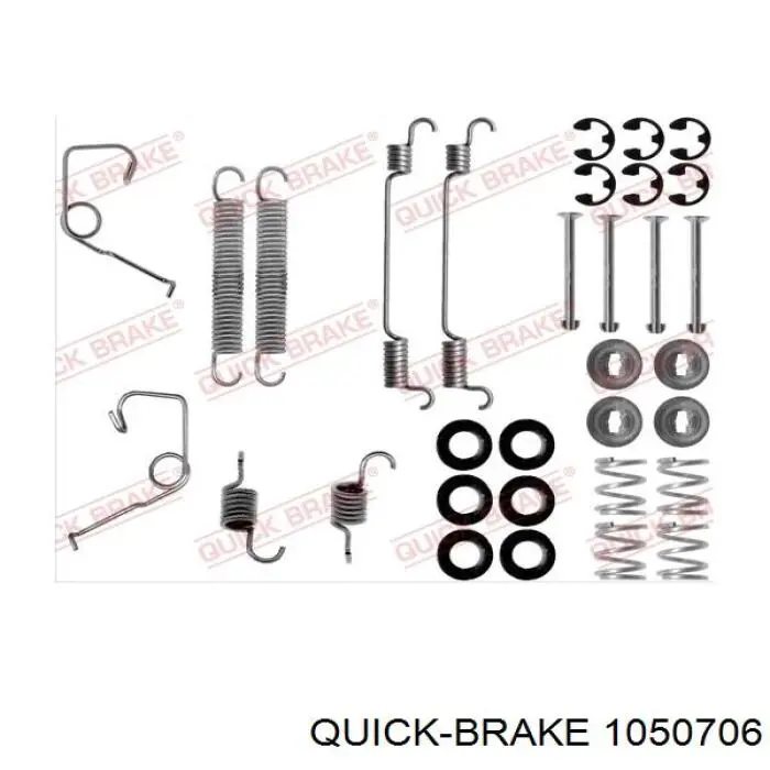 105-0706 Quick Brake kit de montagem das sapatas traseiras de tambor