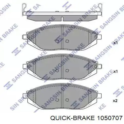 Ремкомплект тормозных колодок 1050707 Quick Brake