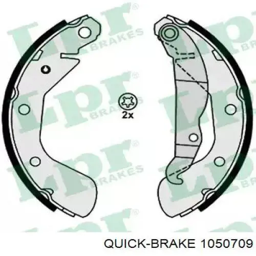 Монтажный комплект задних барабанных колодок Quick Brake 1050709