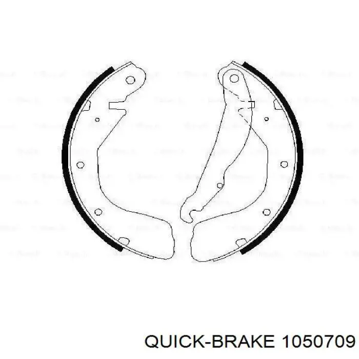 Монтажный комплект задних барабанных колодок 1050709 Quick Brake