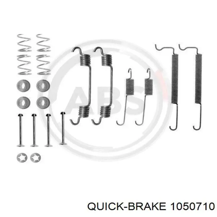 105-0710 Quick Brake kit de montagem das sapatas traseiras de tambor