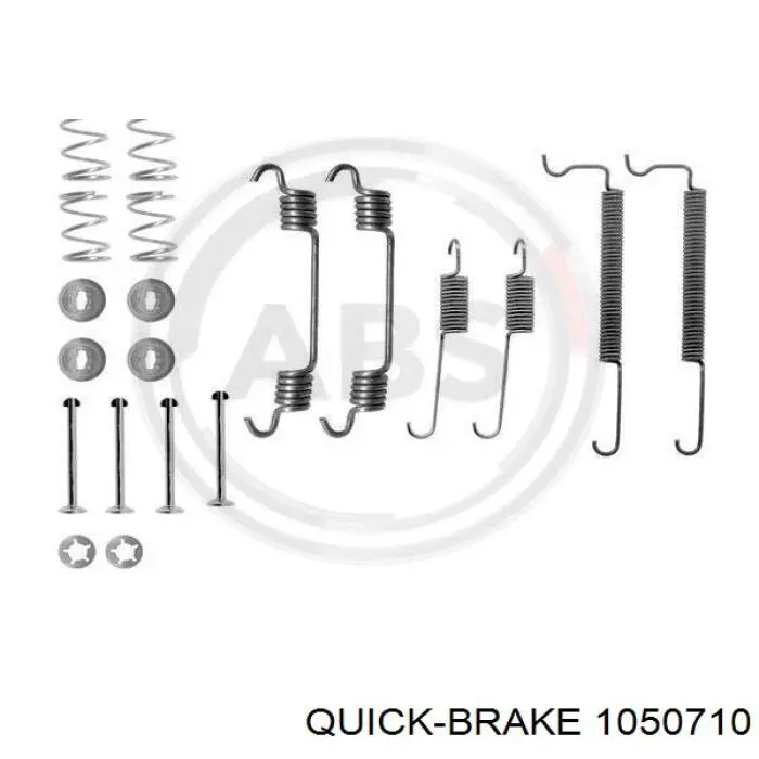 Монтажный комплект задних барабанных колодок 1050710 Quick Brake