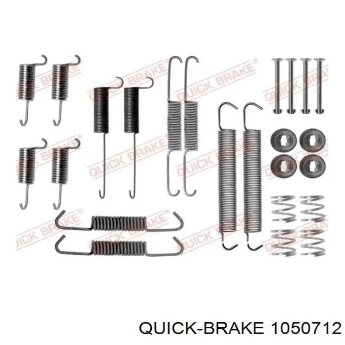 Монтажный комплект задних барабанных колодок 1050712 Quick Brake