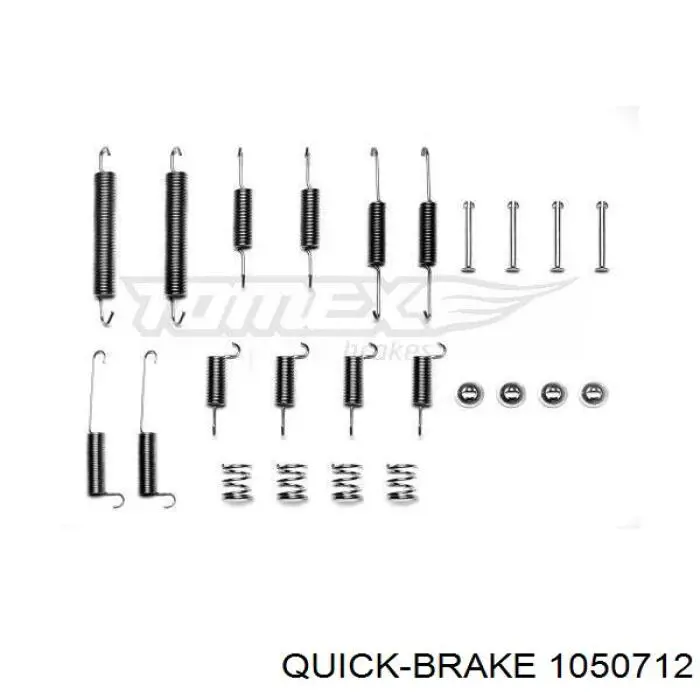Установочный комплект задних барабанных колодок Quick Brake 1050712 цена, от 11.13 USD