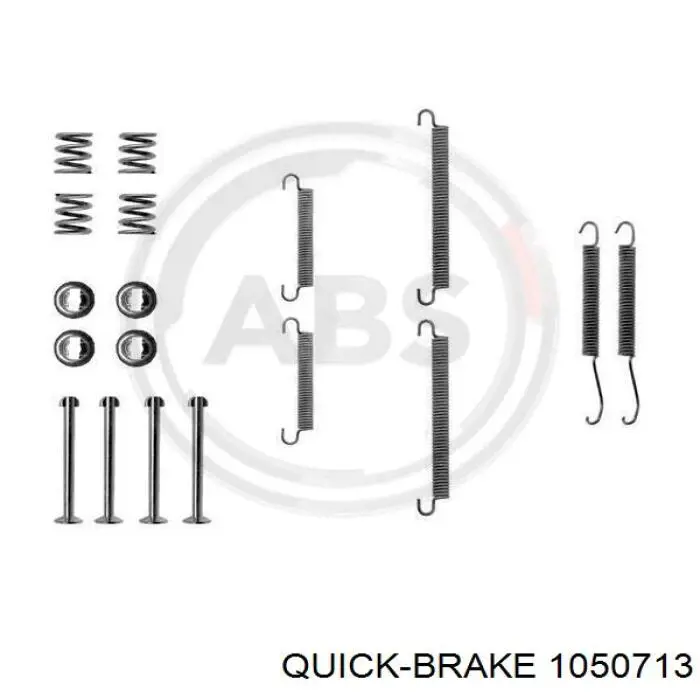 1050713 Quick Brake монтажный комплект задних барабанных колодок