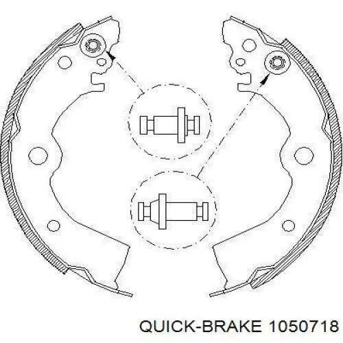 Ремкомплект тормозных колодок 1050718 Quick Brake