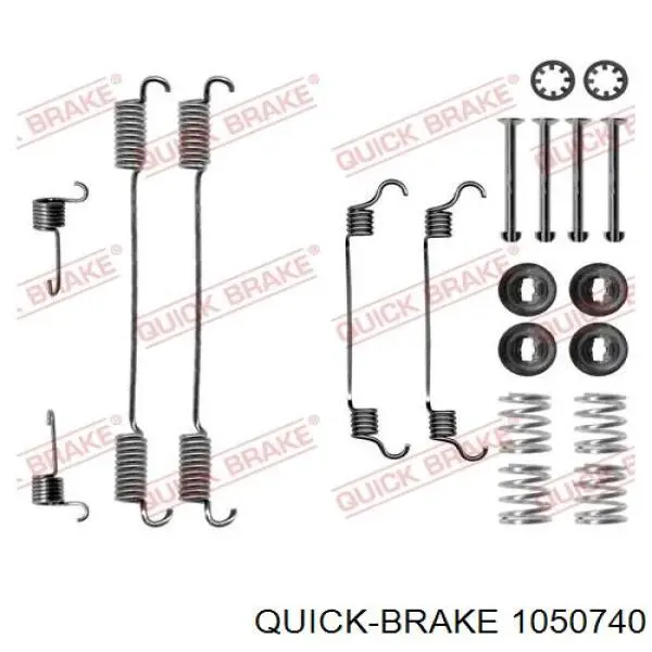 105-0740 Quick Brake монтажный комплект задних барабанных колодок