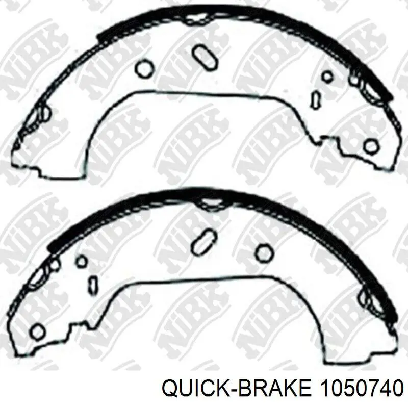 Купить 1050740 Quick Brake Монтажный комплект задних барабанных колодок