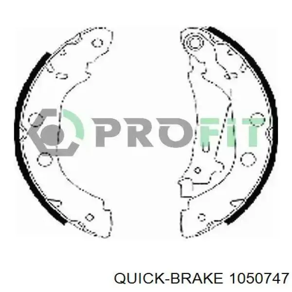 Купить 1050747 Quick Brake Монтажный комплект задних барабанных колодок