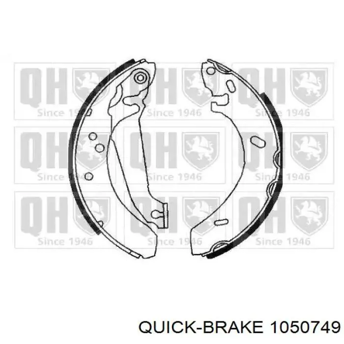 Купить 1050749 Quick Brake Монтажный комплект задних барабанных колодок