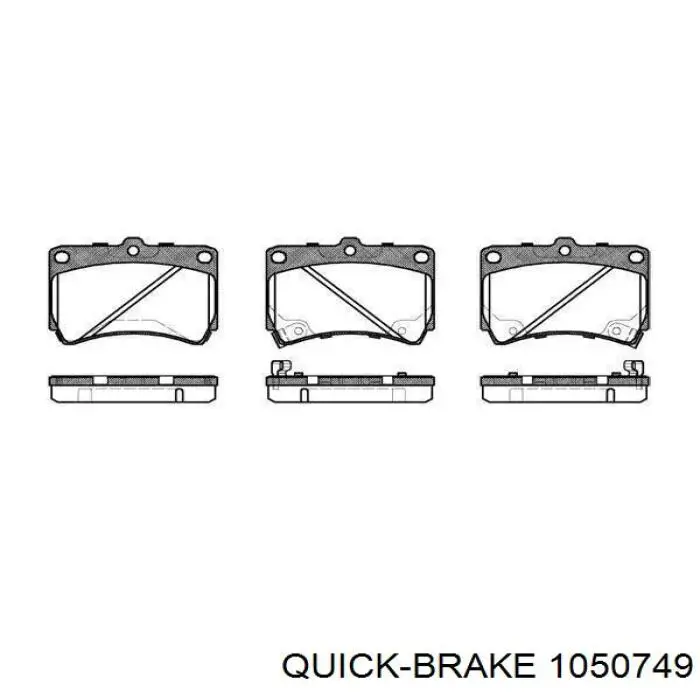 Монтажный комплект задних барабанных колодок Quick Brake 1050749