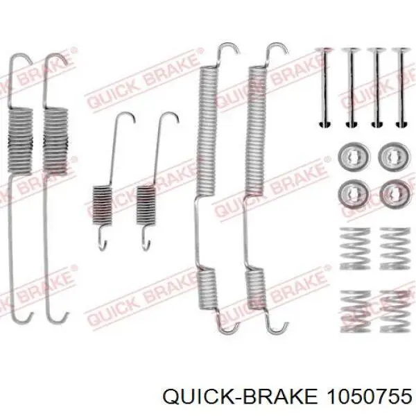 Монтажный комплект задних барабанных колодок 1050755 Quick Brake