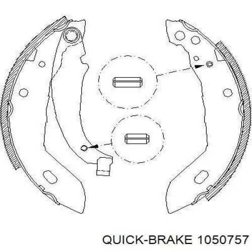 1050757 Quick Brake Комплект монтажный задних барабанных колодок