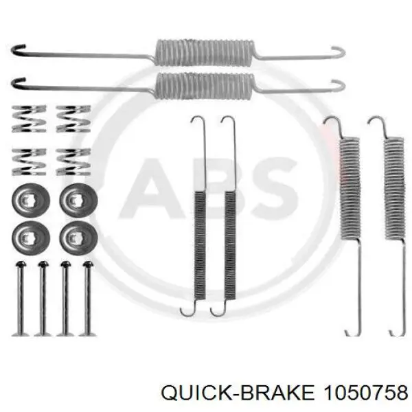 Kit de montaje, zapatas de freno traseras 1050758 Quick Brake