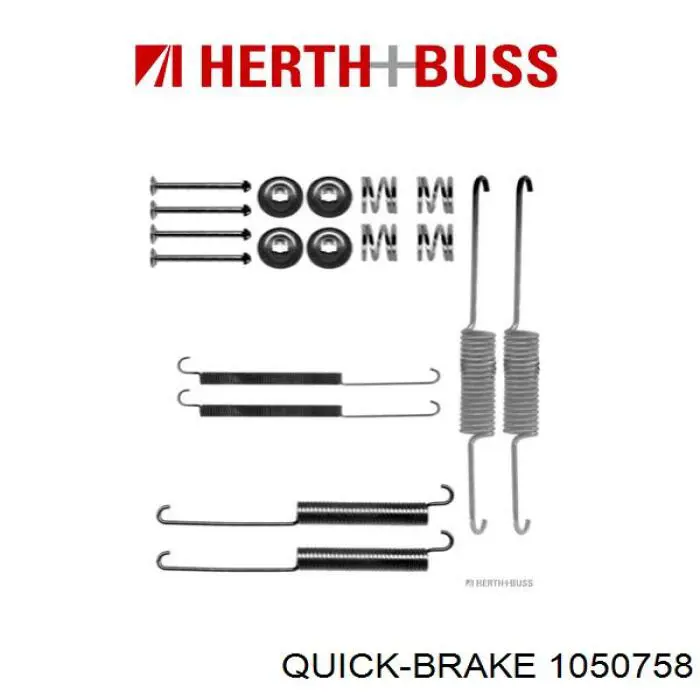 Установочный комплект задних барабанных колодок Quick Brake 1050758 цена, от 6.09 USD
