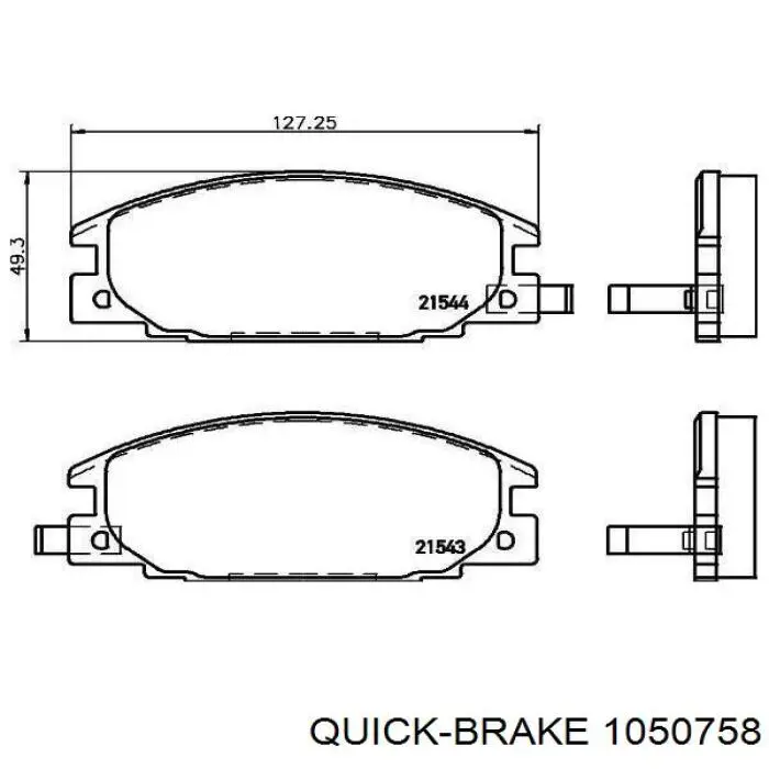 Купить 1050758 Quick Brake Монтажный комплект задних барабанных колодок