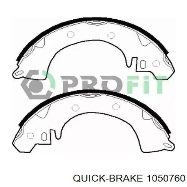 Монтажный комплект задних барабанных колодок Quick Brake 1050760