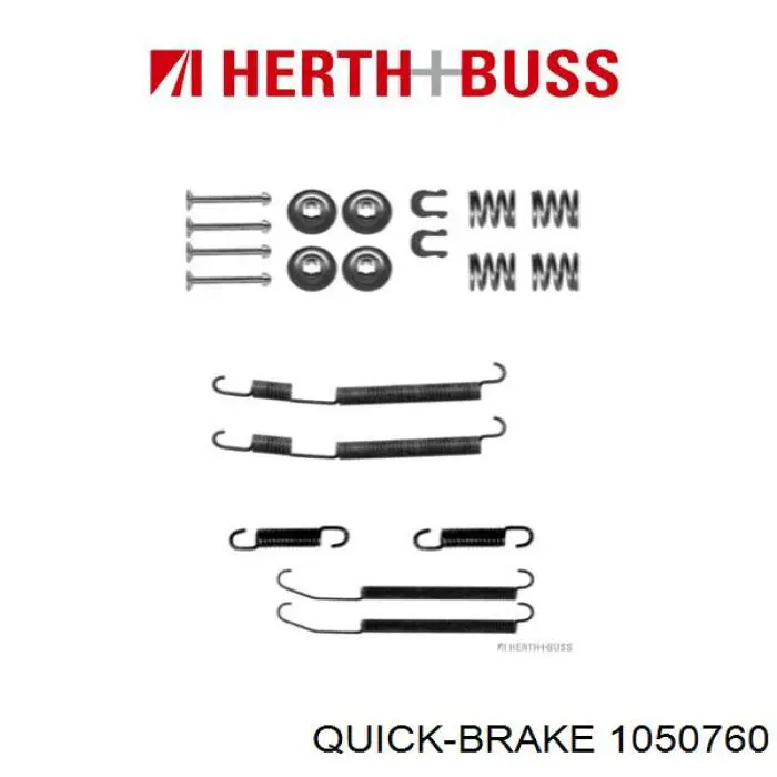 1050760 Quick Brake Комплект монтажный задних барабанных колодок