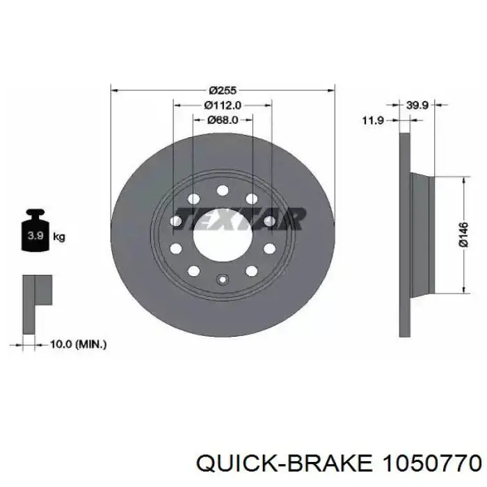 Ремкомплект тормозов задних Quick Brake 1050770 цена, от 5.13 USD