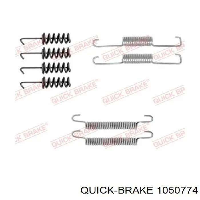 Монтажный комплект задних барабанных колодок 1050774 Quick Brake