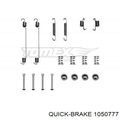 Монтажный комплект задних барабанных колодок 1050777 Quick Brake