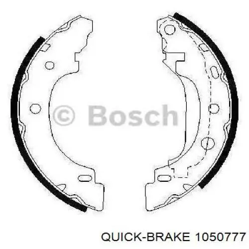 Установочный комплект задних барабанных колодок Quick Brake 1050777 цена, от 5.67 USD