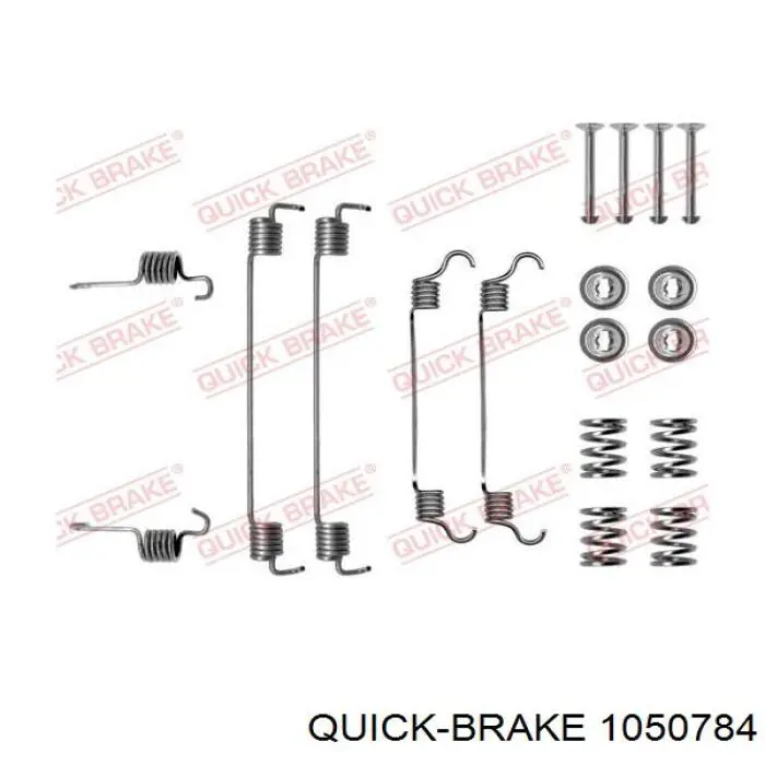 Монтажный комплект задних барабанных колодок 1050784 Quick Brake