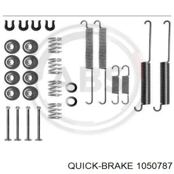 Установочный комплект задних барабанных колодок Quick Brake 1050787 цена, от 10.35 USD
