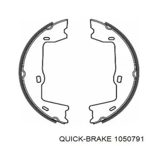Купить 1050791 Quick Brake Монтажный комплект задних барабанных колодок