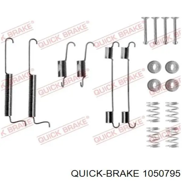 Монтажный комплект задних барабанных колодок 1050795 Quick Brake