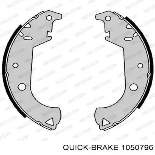 Монтажный комплект задних барабанных колодок 1050796 Quick Brake