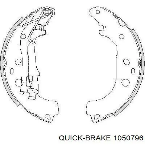 Купить 1050796 Quick Brake Монтажный комплект задних барабанных колодок