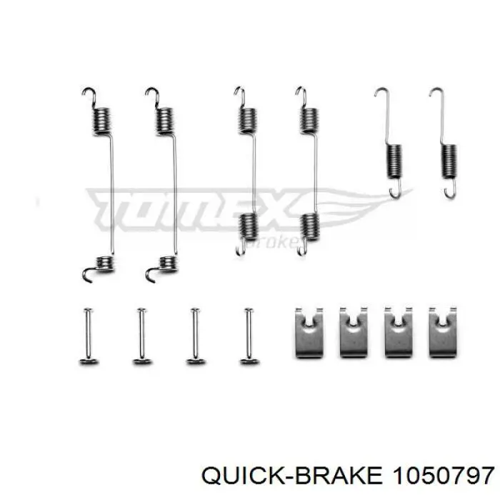 1050797 Quick Brake kit de montagem das sapatas traseiras de tambor
