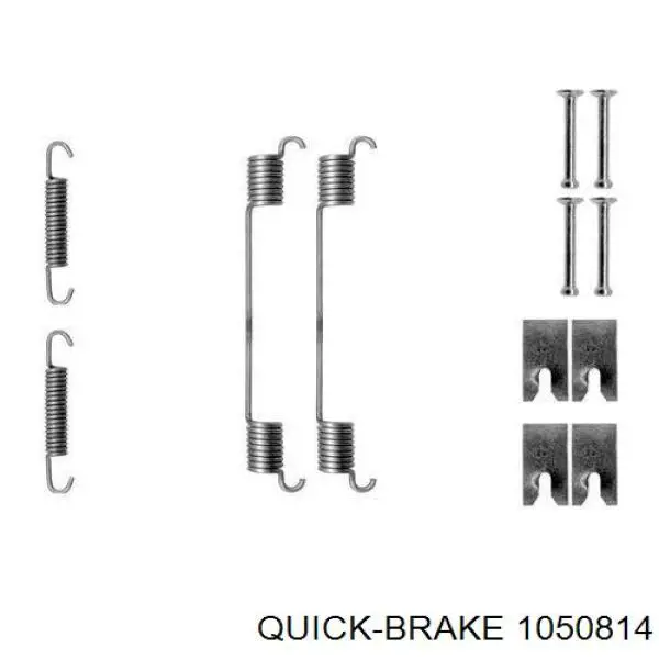105-0814 Quick Brake монтажный комплект задних барабанных колодок