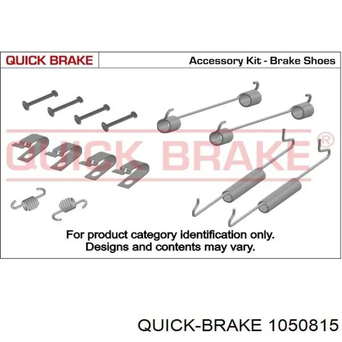 Установочный комплект задних барабанных колодок Quick Brake 1050815 цена, от 5.56 USD