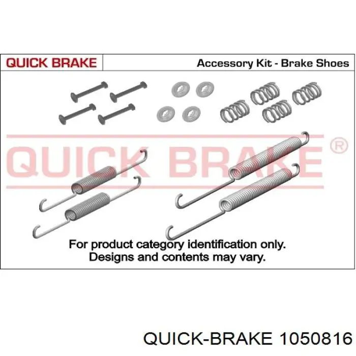1050816 Quick Brake монтажный комплект задних барабанных колодок