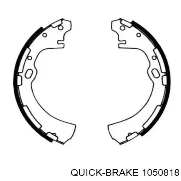 Kit de montaje, zapatas de freno traseras 1050818 Quick Brake