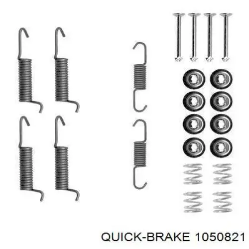 Монтажний комплект задніх барабанних колодок 1050821 Quick Brake