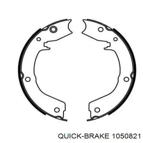 Купить 1050821 Quick Brake Монтажный комплект задних барабанных колодок