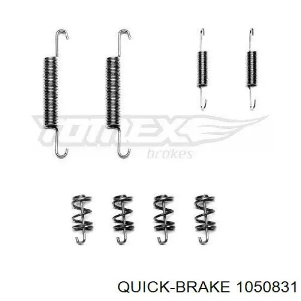 Установочный комплект задних барабанных колодок Quick Brake 1050831 цена, от 2.66 USD
